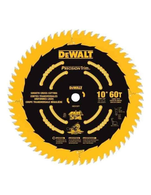 Imagen de producto Disco sierra Dewalt DW3215PT-DWA 10 pulgadas