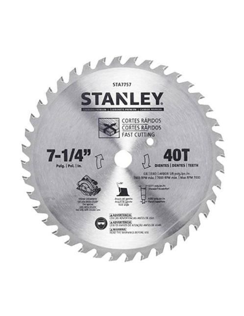 Disco sierra Stanley 7 1/4 pulgadas STA7757