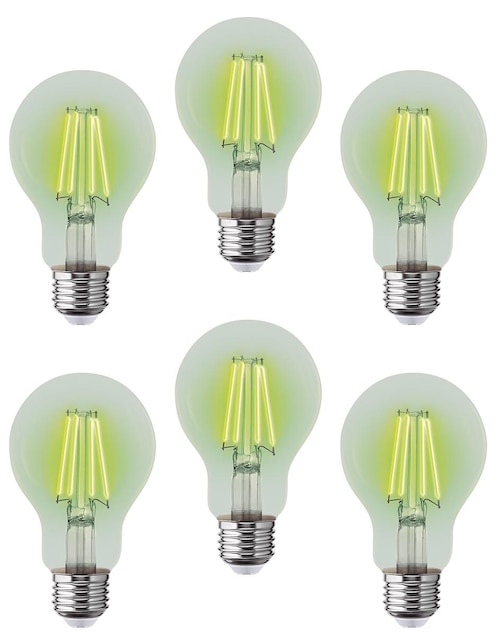 Foco led AKSI filamento luz verde 6W