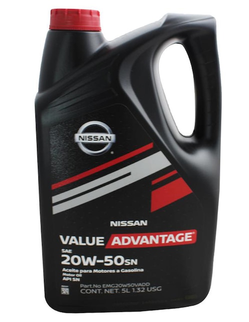 Value Advantage aceite para motor a gasolina Nissan 20W-50 SN