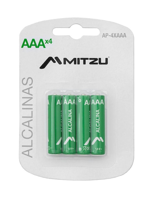 Baterías AAA alcalina Mitzu 1.5 V