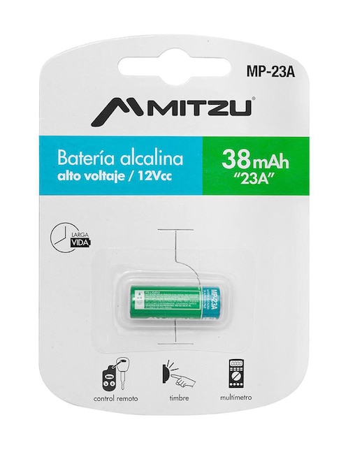 Baterías alcalinas 23 A Mitzu 12 V