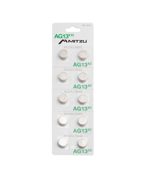 Baterías alcalinas AG13 Mitzu 1.5 V