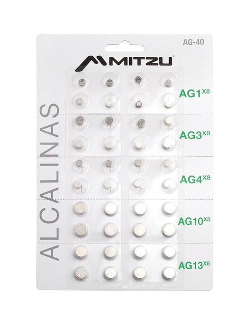 Kit baterías alcalinas Ag Mitzu 1.5 V