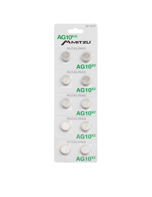 Batería alcalina AG10 Mitzu 1.5 V