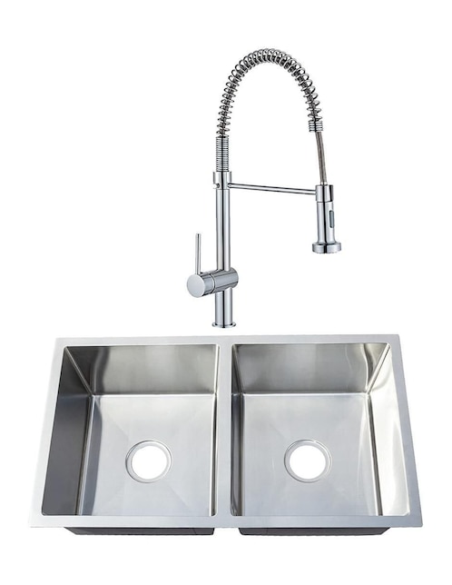 CNX Tarja doble tina de acero inoxidable CNX + Mezclador