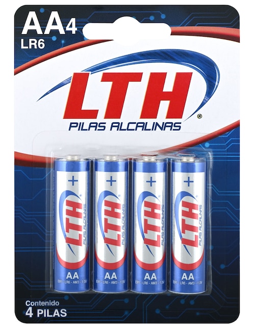 Set de 4 pilas AA alcalinas LTH 1.5 V