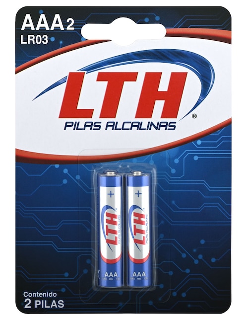 Set de 2 pilas AAA alcalinas LTH 1.5 V