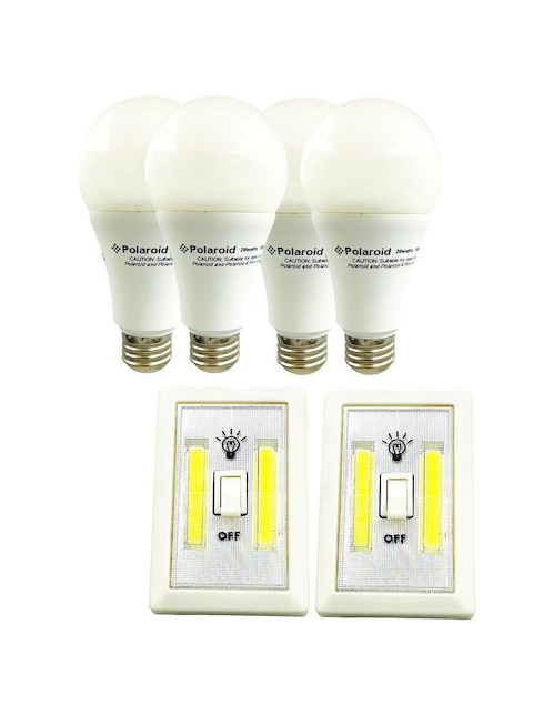 Set de foco ahorrador Vsonic 20 W de consumo 100 W de iluminación 1600 lúmenes +apagadores
