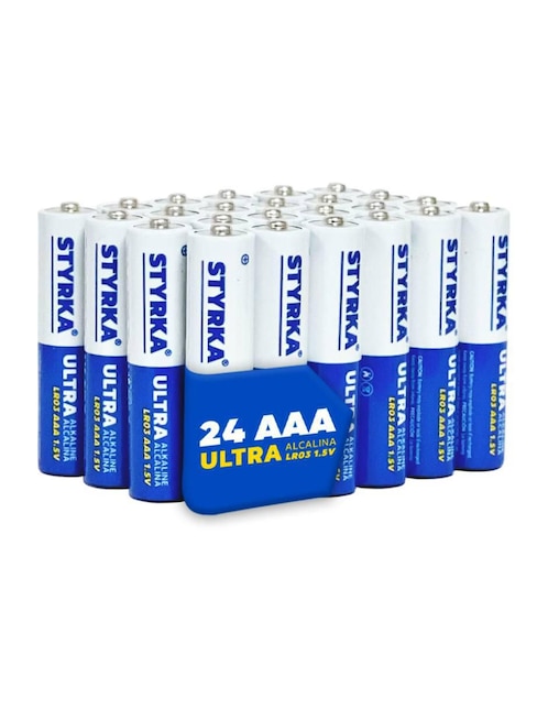 Paquete de pilas AAA alcalino Styrka 1.5 V