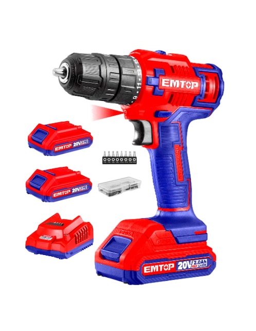 EMTOP Set taladro inalámbrico Emtop ULCDL200528 de 110 - 120 V