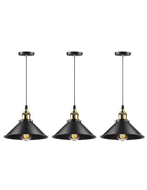 Lámpara colgante Incandescente y LED Wünd 3 piezas