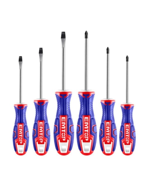 Set de desarmadores Emtop ESST0602 6 piezas