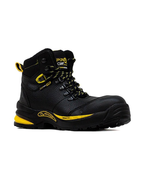 Bota cliff "de" cuero y piel