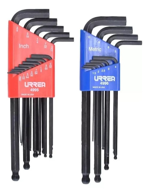 Set llave allen Urrea punta bola