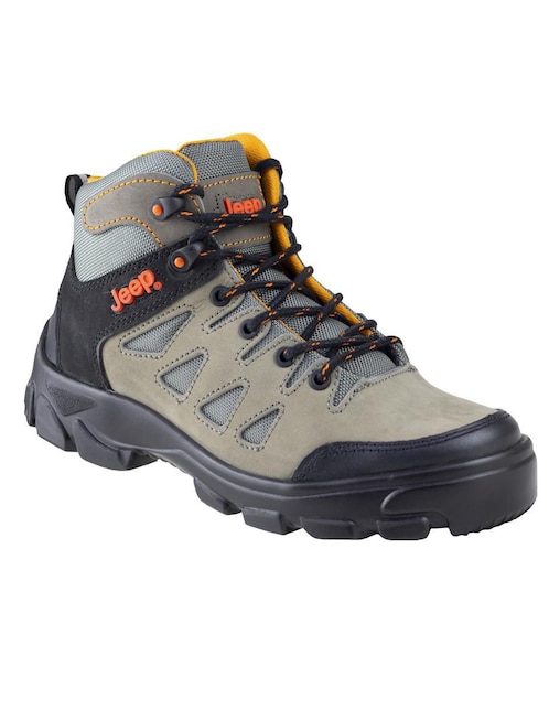Bota industrial Jeep de cuero y tela