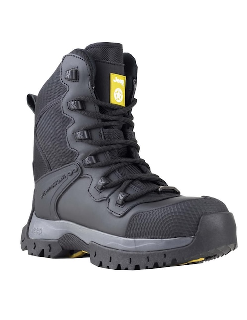 Bota industrial Jeep de cuero y tela