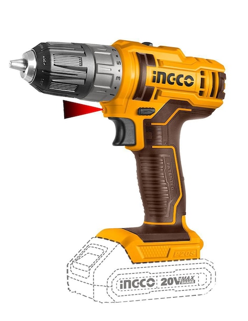 Taladro atornillador inalámbrico Ingco UCDLI200518 de 20 V