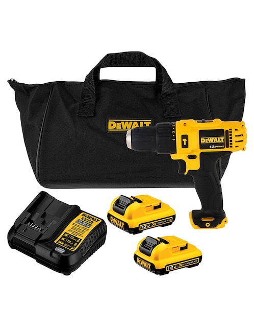 Set taladro y atornillador inalámbrico Dewalt DCD716D2-B3 de 12 V