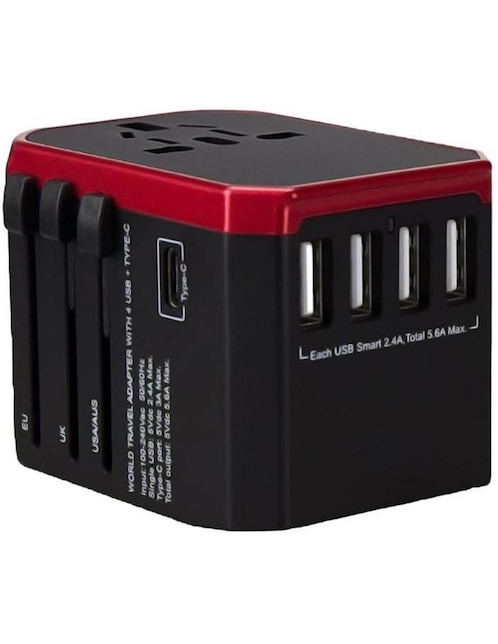 Multicontacto Ventdepot Travelxpertred de 4 contactos