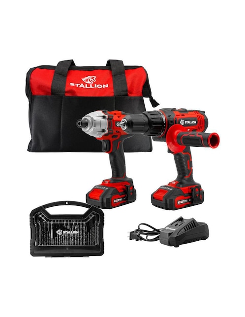 Set taladro atornillador inalámbrico Stallion STKTAI20 de 20 V