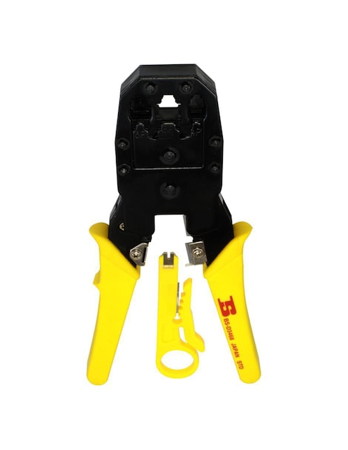 Pinza ponchadora Xcase Bosi para RJ45 y RJ11 con pelador