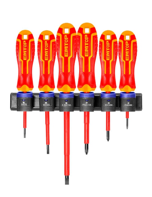 Set de desarmadores Emtop ESSTJS061 6 piezas