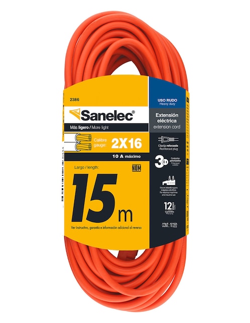 SANELEC Extensión eléctrica Sanelec 15 m