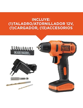 Taladro atornillador inalámbrico Black + Decker LD12S-B3 12 Volts