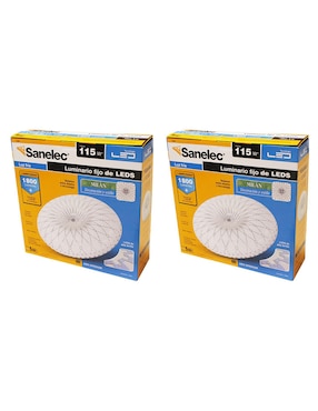 Set de 2 plafones circulares Sanelec 18 W Milán 1124