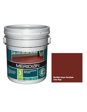 Impermeabilizante reciclado de llanta Meridian color rojo 19 L