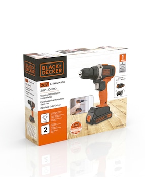 Taladro atornillador inalámbrico Black + Decker BCD703C1-B3 de 20 V