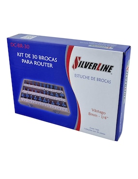 Juego de 30 brocas para router Silverline