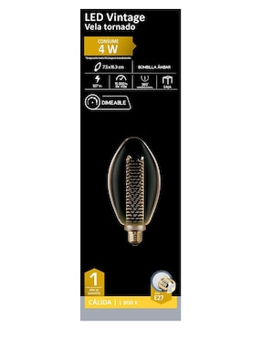 Foco Aksi vintage vela Tornado 4W Dimeable