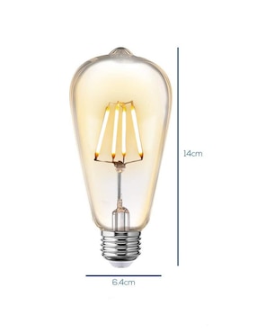Set de 6 focos LED Aksi vintage mazorca ST19 consume 5W