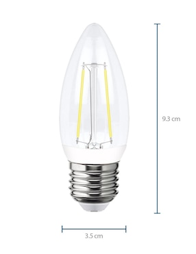 Foco led AKSI filamento Vela luz cálida 2700K