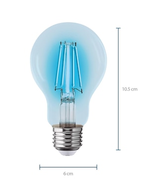 Foco led solar AKSI filamento luz azul 6W
