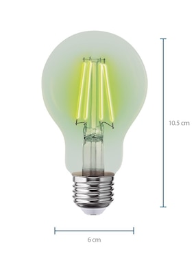 Foco led AKSI filamento luz verde 6W