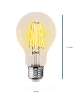 Foco led AKSI filamento luz amarilla 6W