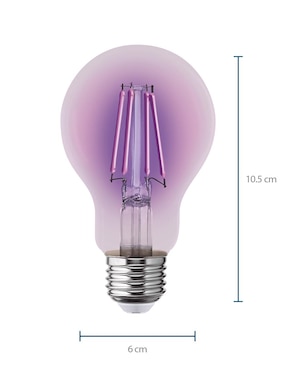 Foco led AKSI filamento luz lila 6W