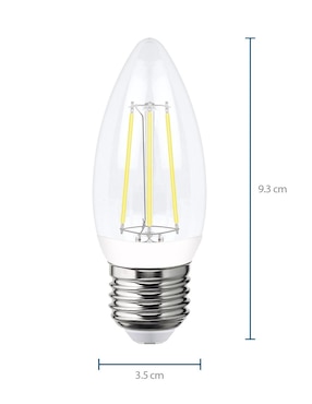 Foco led AKSI filamento Vela luz cálida 2700K