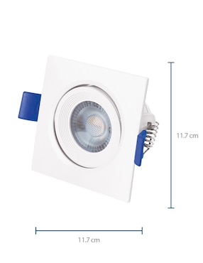 Luminario led AKSI 12W Base Cuadrada luz blanca 6500K