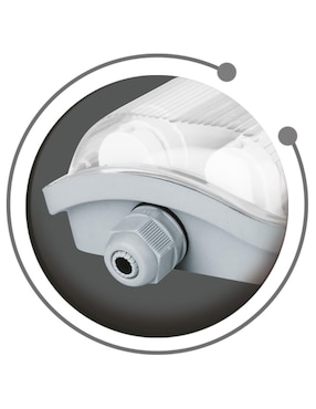Luminario sobreponer AKSI para Tubo LED 2X18W T8