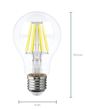 Foco led AKSI Filamentos A19 8W 60W L BLANCA 6500K