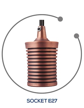 Luminario AKSI Milán Red Bronze Mate E27