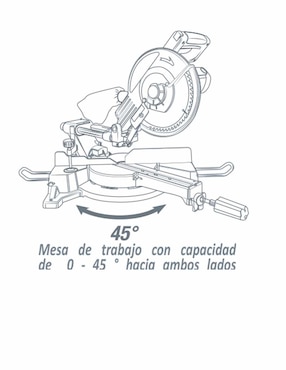 Sierra Inglete AKSI 180W de 10 pulgadas corte en madera y aluminio