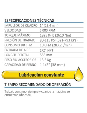Pistola neumática de impacto AKSI 1pulgada Línea profesional