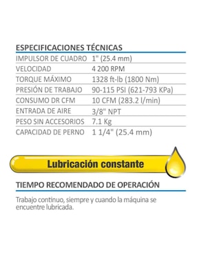 Pistola neumática de impacto AKSI 1 pulgada Línea profesional