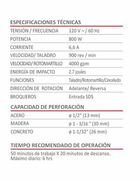 Rotomartillo Aksi 190151 800 W