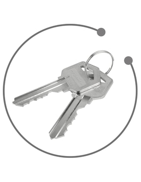 Cerradura para entrada perilla doble AKSI Línea Style